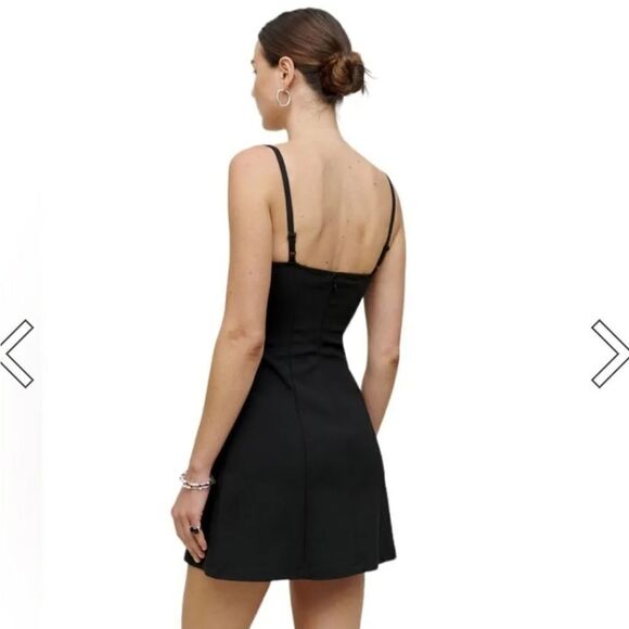 REFORMATION Henderson Knit Mini Dress Black Medium - Picture 5 of 5